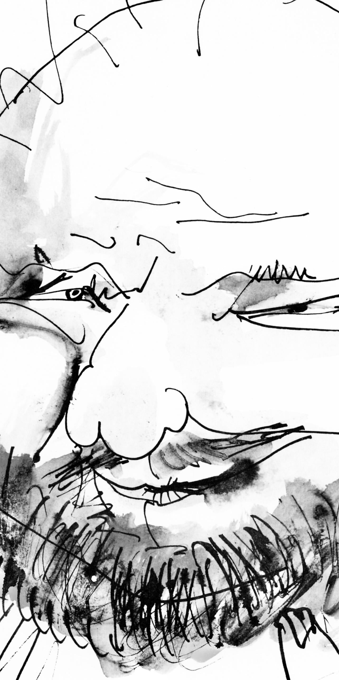 Pablo Picasso, Chauve, Barbu Et Hilare, Trait Et Lavis (Cramer 84; Johnson/Stein 77), Collotype