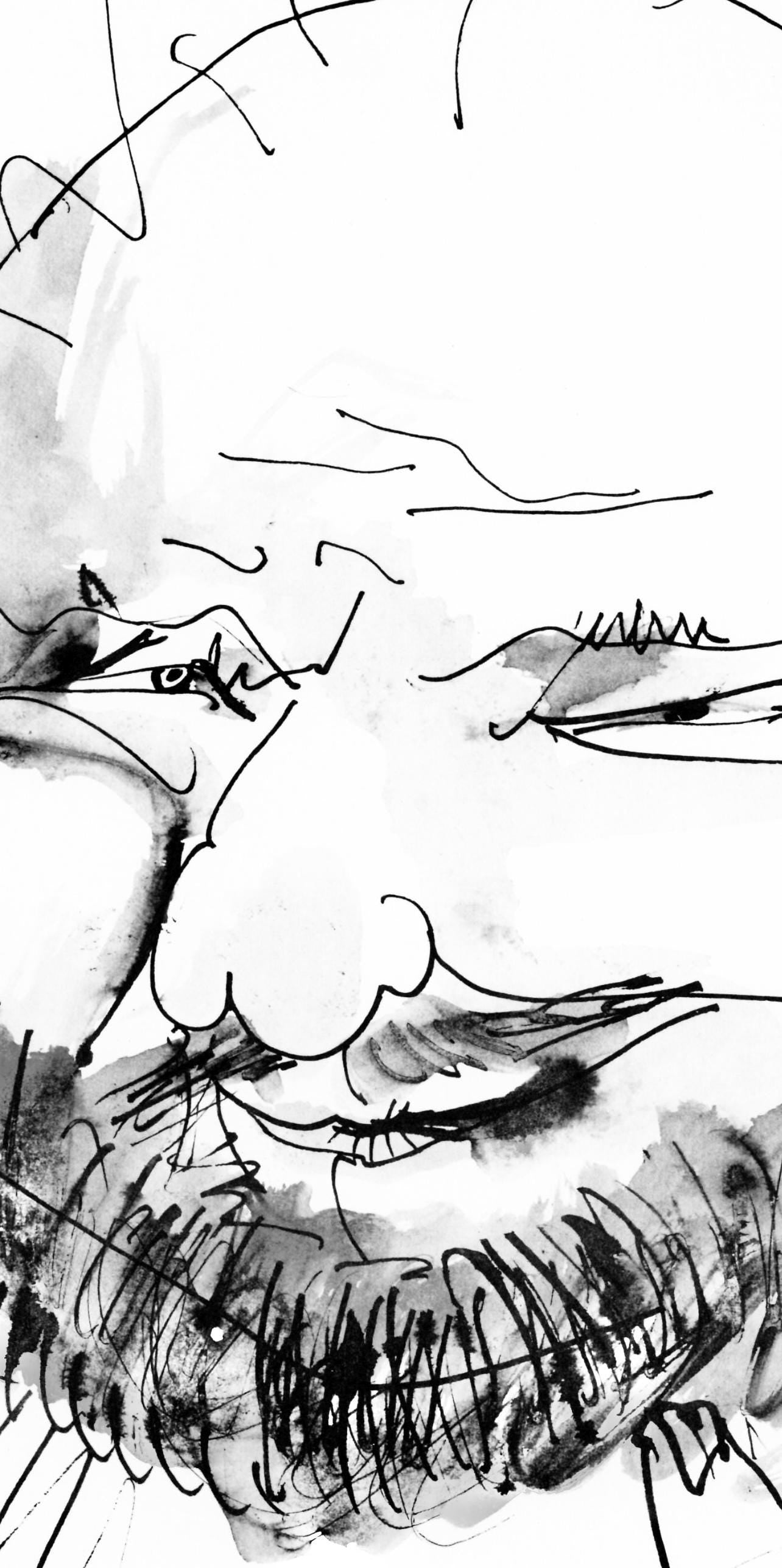 Pablo Picasso, Chauve, Barbu Et Hilare, Trait Et Lavis (Cramer 84; Johnson/Stein 77), Collotype