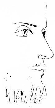 Pablo Picasso, Visage D'Homme, Profil Droit (Cramer 84; Johnson/S. 77), 40 Dessins De Picasso En