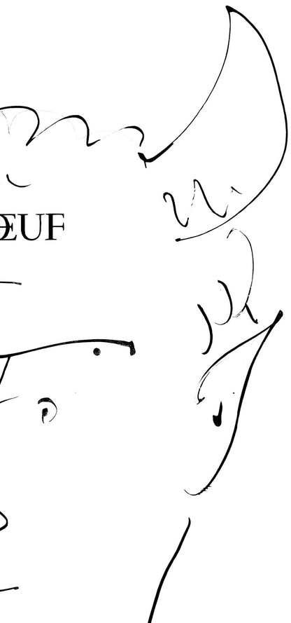 Pablo Picasso, Le Buf: Visage D'Homme (Cramer 84; Johnson/Stein 77), 40 Dessins De Picasso En Marge