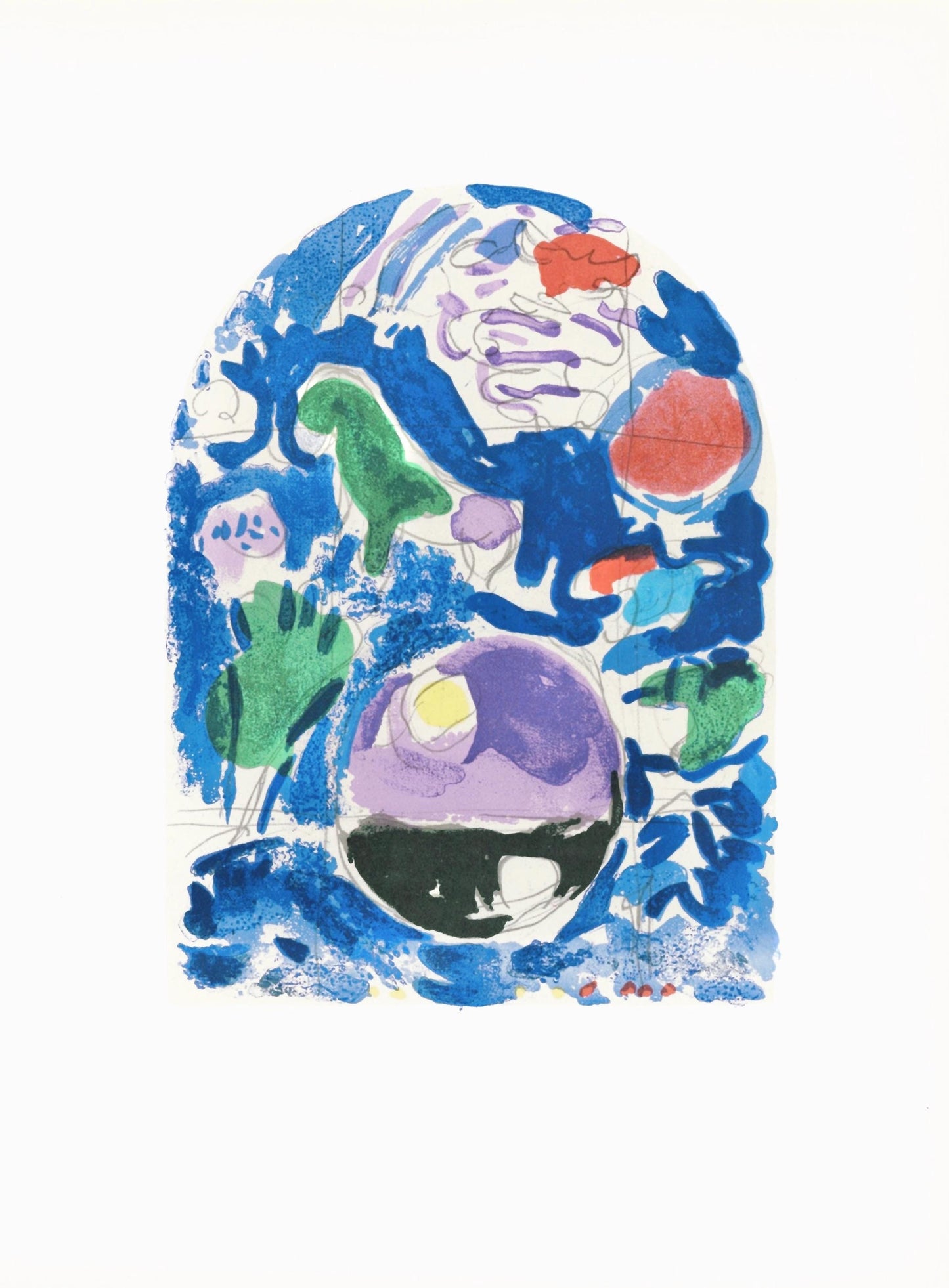 Marc Chagall, Tribe Of Simeon, The Jerusalem Windows, Lithograph