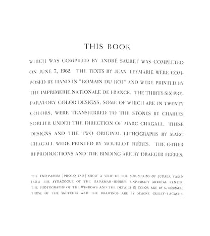 Marc Chagall, Tribe Of Gad, Jerusalem Windows, Lithograph