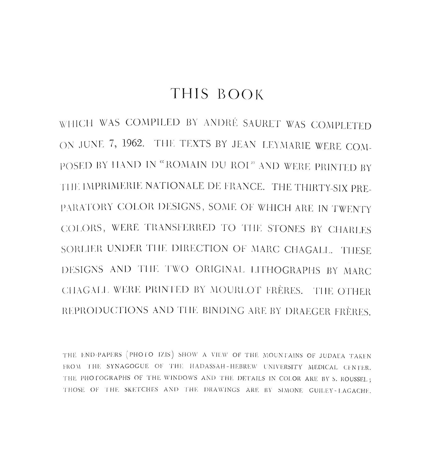 Marc Chagall, Tribe Of Issachar, Jerusalem Windows, Lithograph