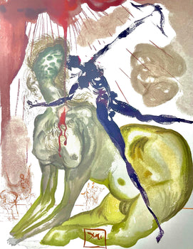 Salvador Dali, Hlle Xii (Michler/Lpsinger 1039-1138; Field 189-200), Die Gttliche Komdie, Signed,