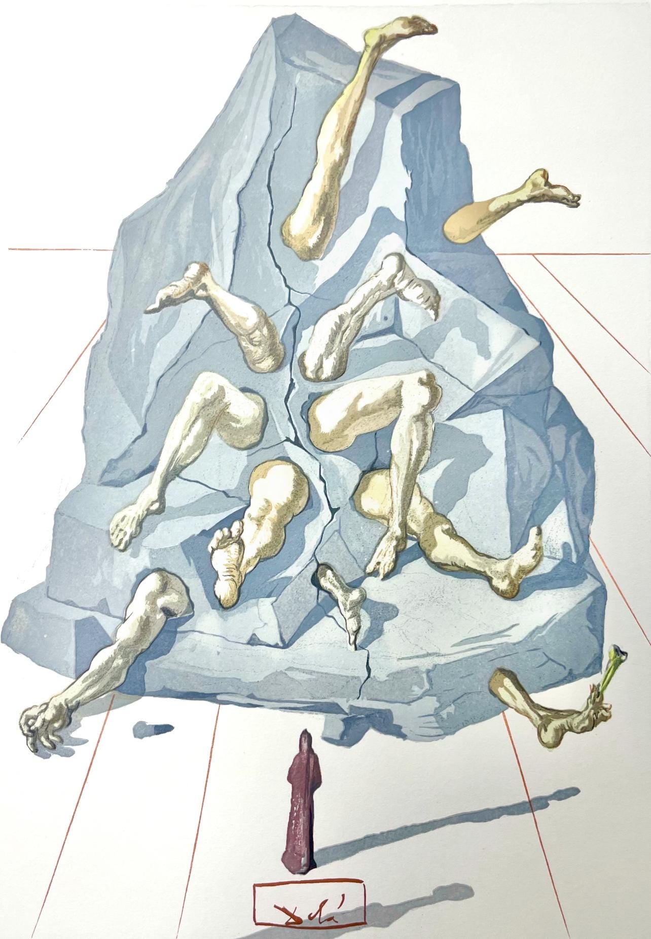 Salvador Dali, Hlle Xxvi (Michler/Lpsinger 1039-1138; Field 189-200), Die Gttliche Komdie, Signed,