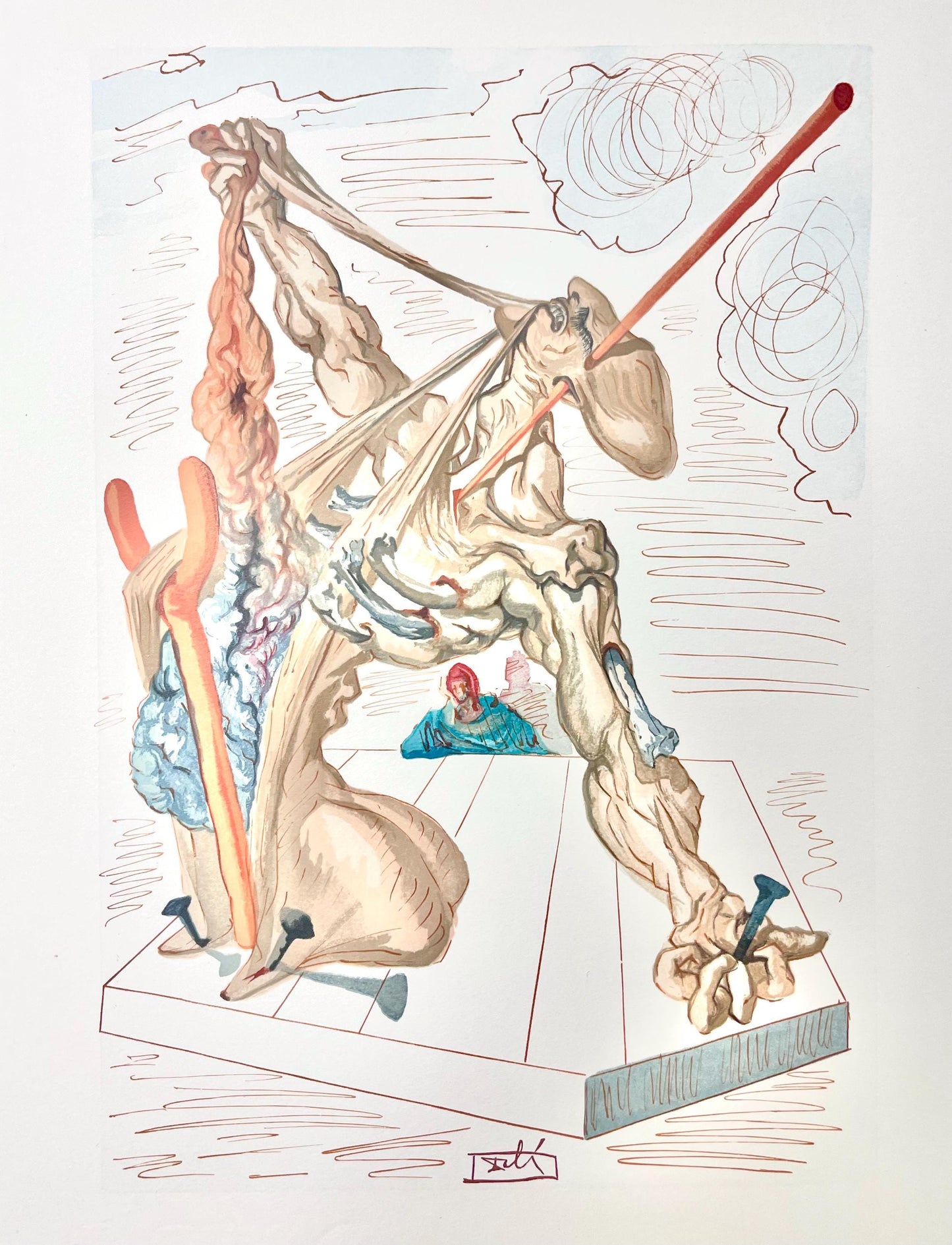 Salvador Dali, Hlle Xxix (Michler/Lpsinger 1039-1138; Field 189-200), Die Gttliche Komdie, Signed,