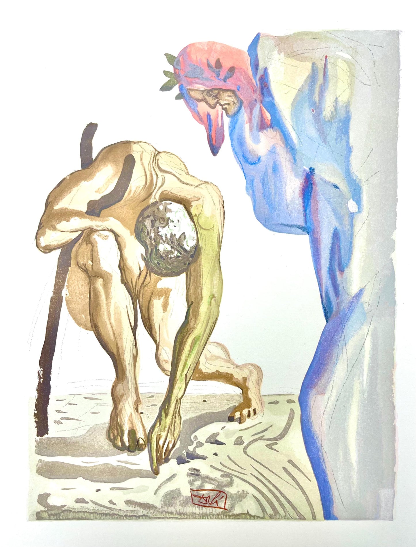 Salvador Dali, Fegefeuer Vii (Michler/Lpsinger 1039-1138; Field 189-200), Die Gttliche Komdie,