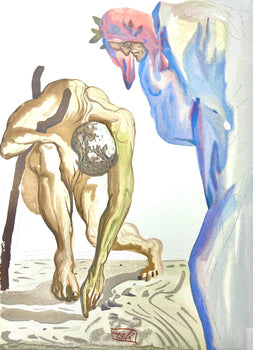 Salvador Dali, Fegefeuer Vii (Michler/Lpsinger 1039-1138; Field 189-200), Die Gttliche Komdie,