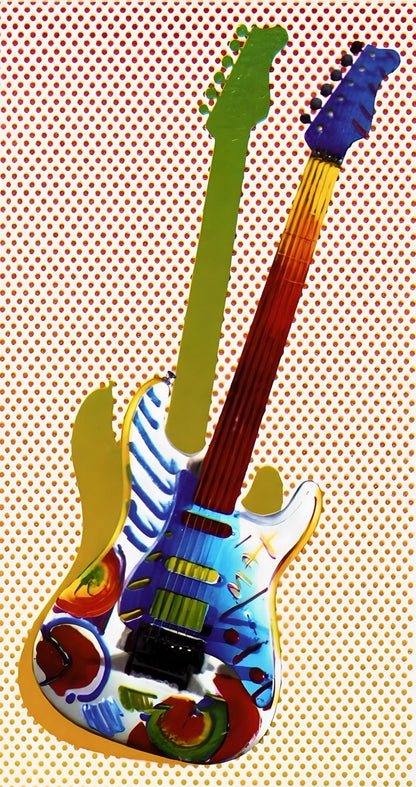 Peter Max, Rock N' Roll Guitar I, Hand Signed, Official Lithograph
