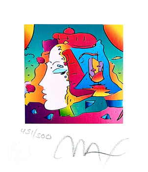 Peter Max, Cosmic Profile, Hand Signed, Official Lithograph