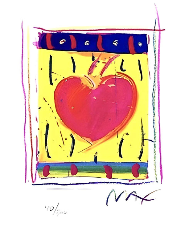Official Lithograph - Peter Max - Heart Series VI - Hand Signed