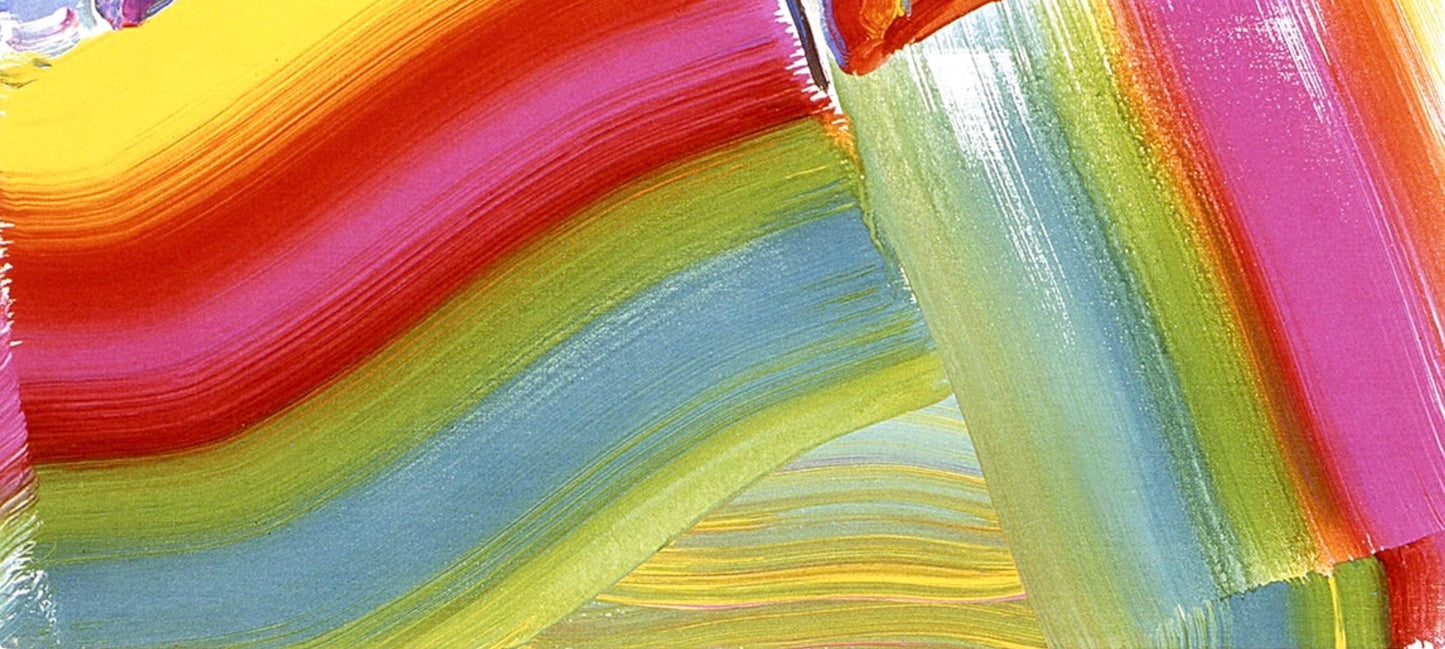 Peter Max, Two Figures On Rainbow, Hand Signed, Official Lithograph