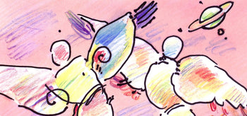 Peter Max, Space Angels, Hand Signed, Official Lithograph