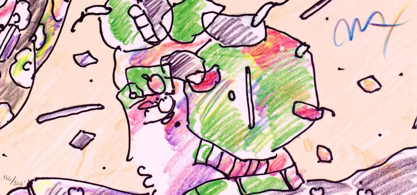 Peter Max, Lady Thru Window, Hand Signed, Official Lithograph