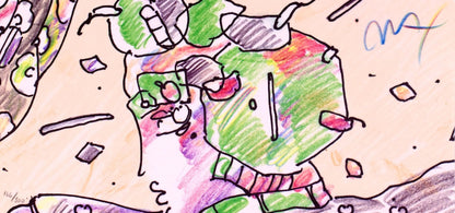 Peter Max, Lady Thru Window, Hand Signed, Official Lithograph