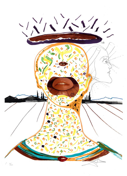 Salvador Dal, Maquillage cyclopen (M/ L 822-831; Field 75-13), Imaginations et Objets du Futur, Lithograph