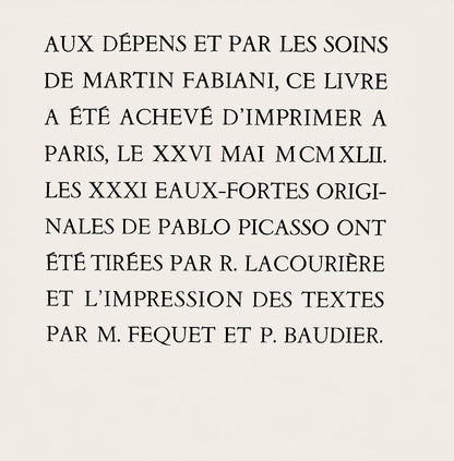 Pablo Picasso, Le Papillon (The Butterfly) (Orozco P.82), Histoire Naturelle, Lithograph