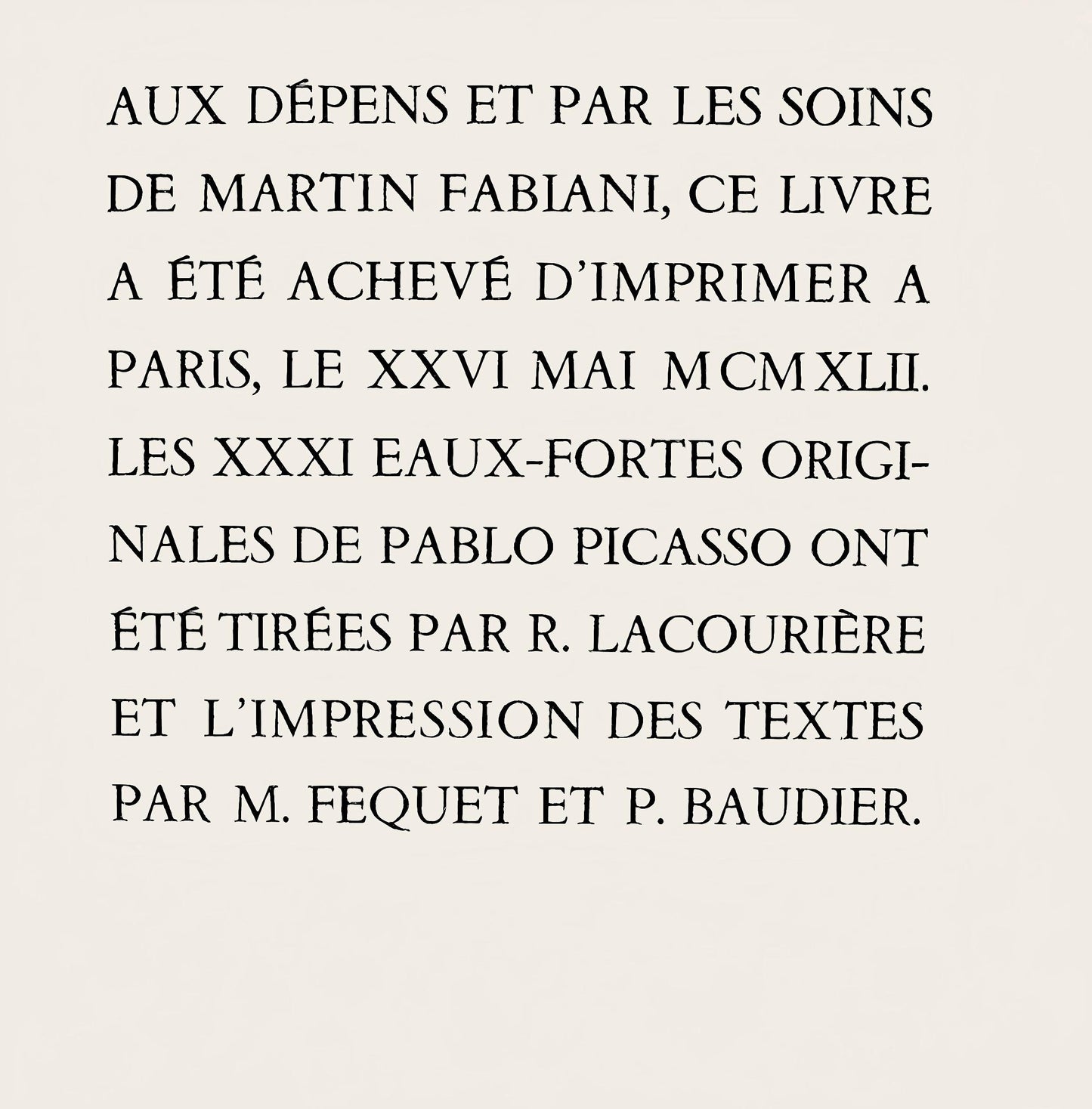 Pablo Picasso, L'Araigne (The Spider) (Orozco P.82), Histoire Naturelle, Lithograph