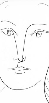 Pablo Picasso, Visage Fminin, De Face (Cramer 84; Johnson/Stein 77), 40 Dessins De Picasso En Marge