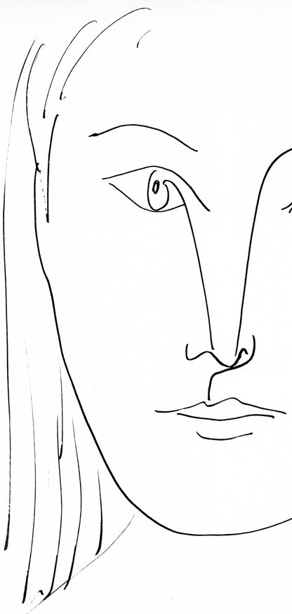 Collotype - Pablo Picasso - Visage fminin - de face (Cramer 84; Johnson/ Stein 77) - 40 dessins de