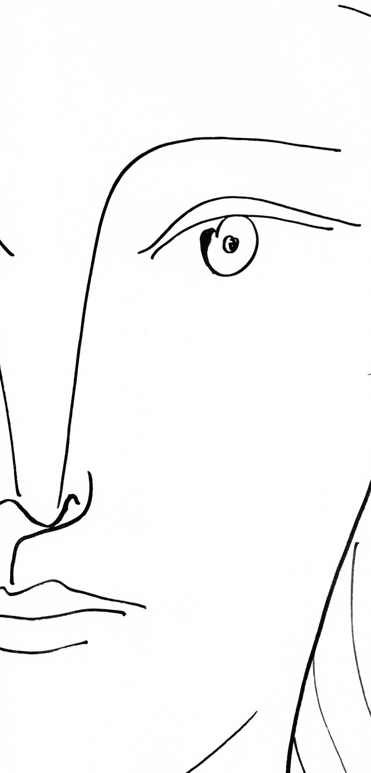 Collotype - Pablo Picasso - Visage fminin - de face (Cramer 84; Johnson/ Stein 77) - 40 dessins de