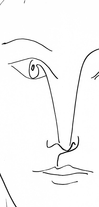 Collotype - Pablo Picasso - Visage fminin - de face (Cramer 84; Johnson/ Stein 77) - 40 dessins de