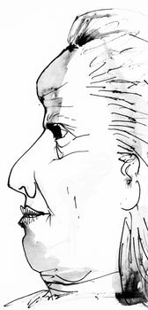 Pablo Picasso, Profil De Vieille Femme, Trait Et Lavis (Cramer 84; Johnson/Stein 77), Collotype