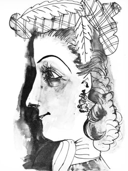 Pablo Picasso, Profil De Jeune Fille En Chapeau (Cramer 84; J./S. 77), 40 Dessins De Picasso En