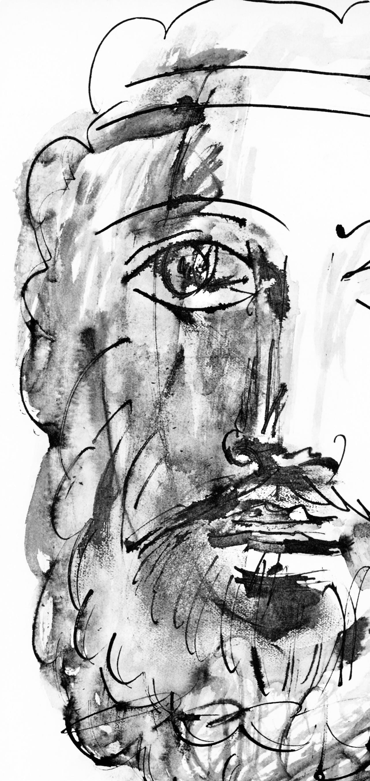 Pablo Picasso, Visage D'Homme Au Bandeau (Cramer 84; Johnson/Stein 77), 40 Dessins De Picasso En