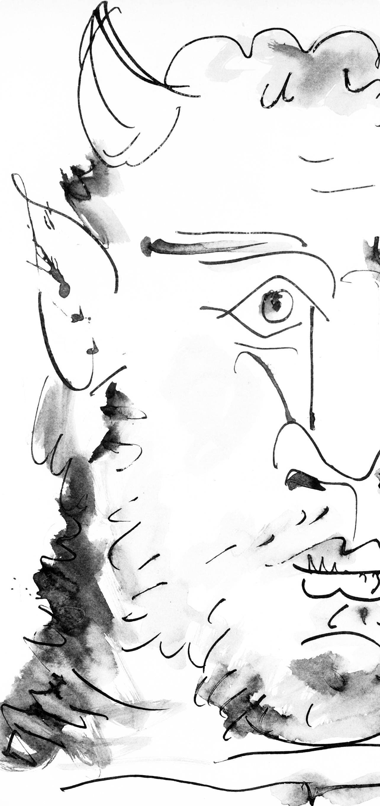 Pablo Picasso, Visage De Faune (Cramer 84; Johnson/Stein 77), 40 Dessins De Picasso En Marge Du