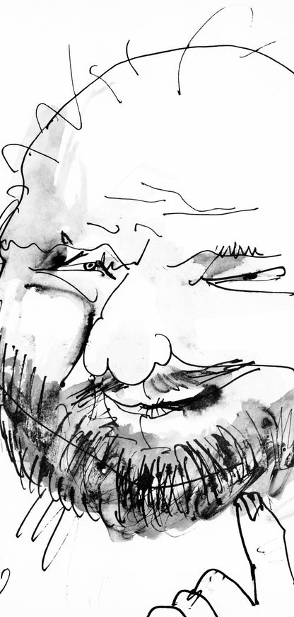 Pablo Picasso, Chauve, Barbu Et Hilare, Trait Et Lavis (Cramer 84; Johnson/Stein 77), Collotype