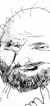 Pablo Picasso, Chauve, Barbu Et Hilare, Trait Et Lavis (Cramer 84; Johnson/Stein 77), Collotype