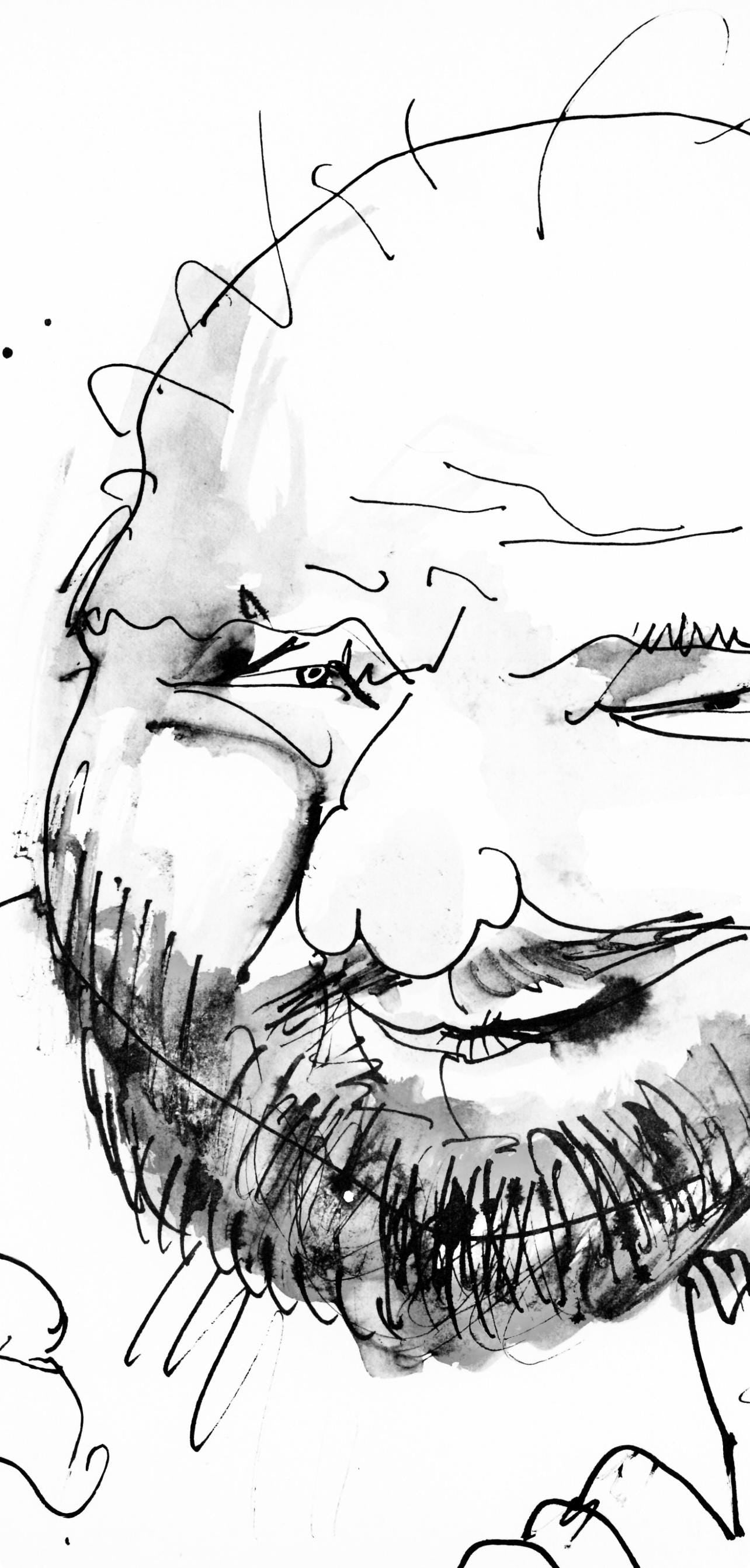 Pablo Picasso, Chauve, Barbu Et Hilare, Trait Et Lavis (Cramer 84; Johnson/Stein 77), Collotype