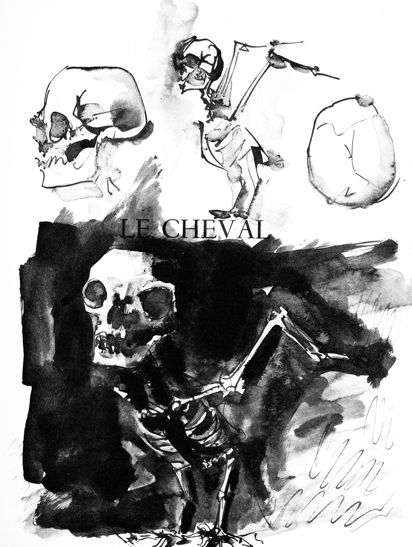 Pablo Picasso, Crnes Et Squelettes D'Oiseaux (Cramer 84; J./S. 77), 40 Dessins De Picasso En Marge