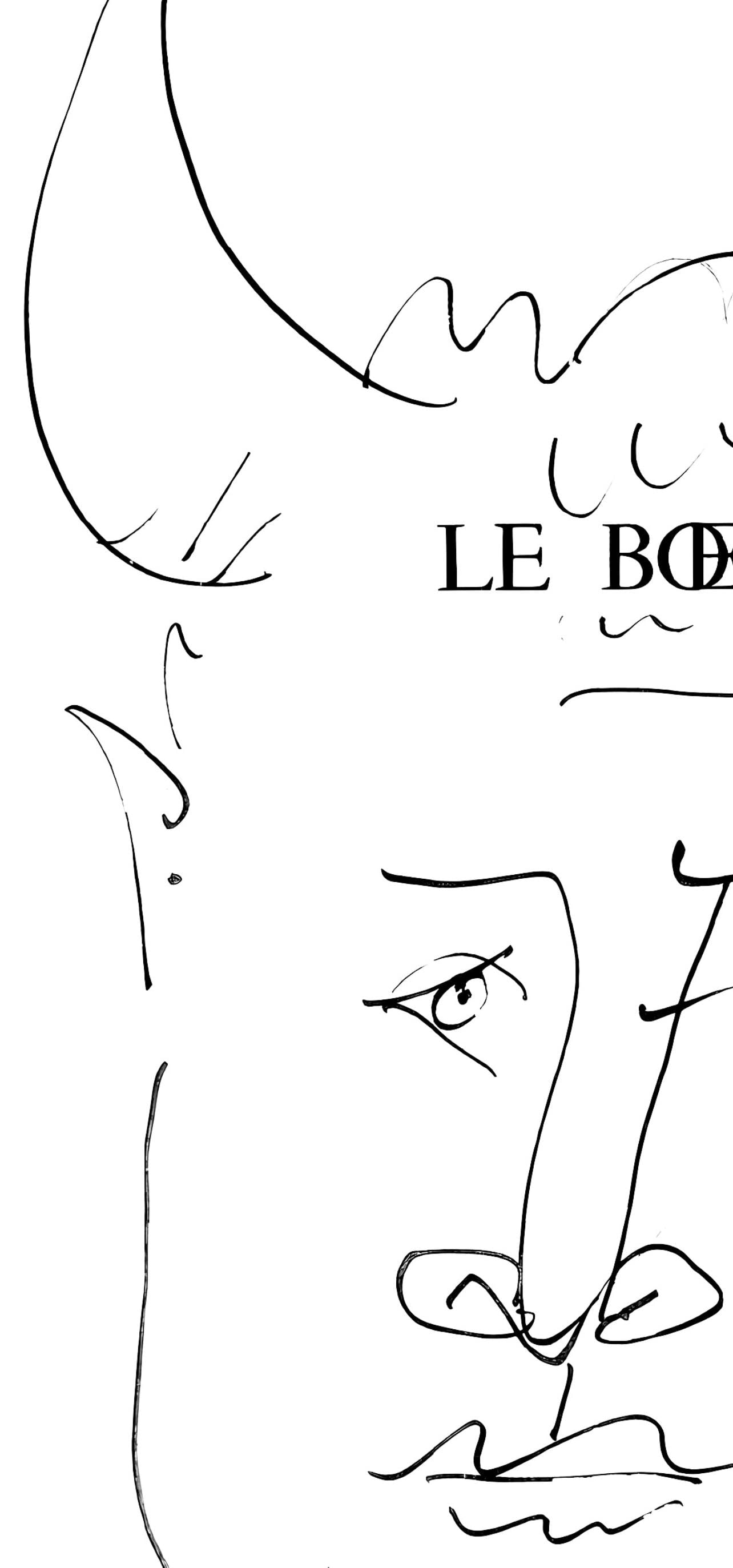 Pablo Picasso, Le Buf: Visage D'Homme (Cramer 84; Johnson/Stein 77), 40 Dessins De Picasso En Marge