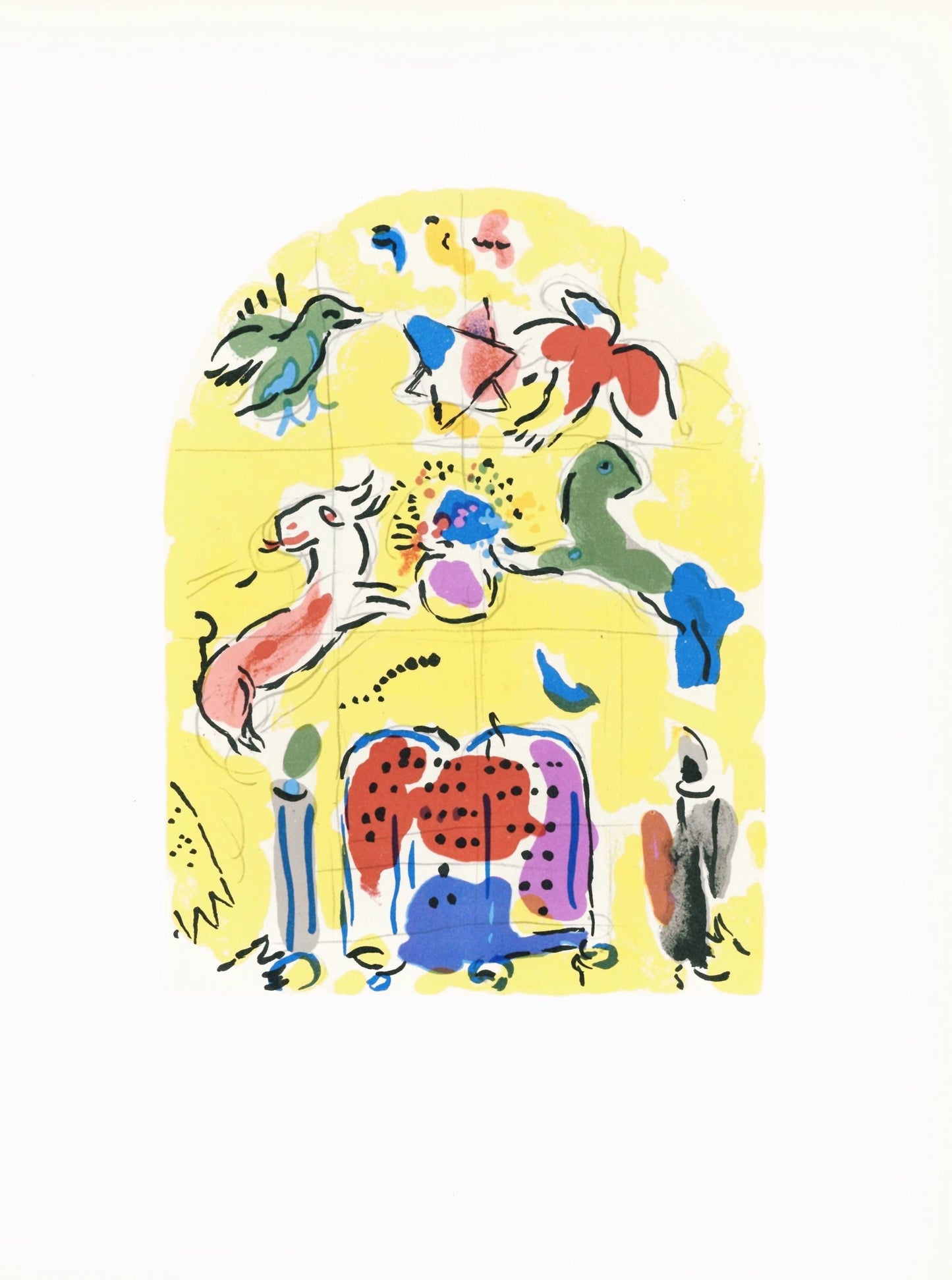 Marc Chagall, Tribe Of Levi, Jerusalem Windows, Lithograph