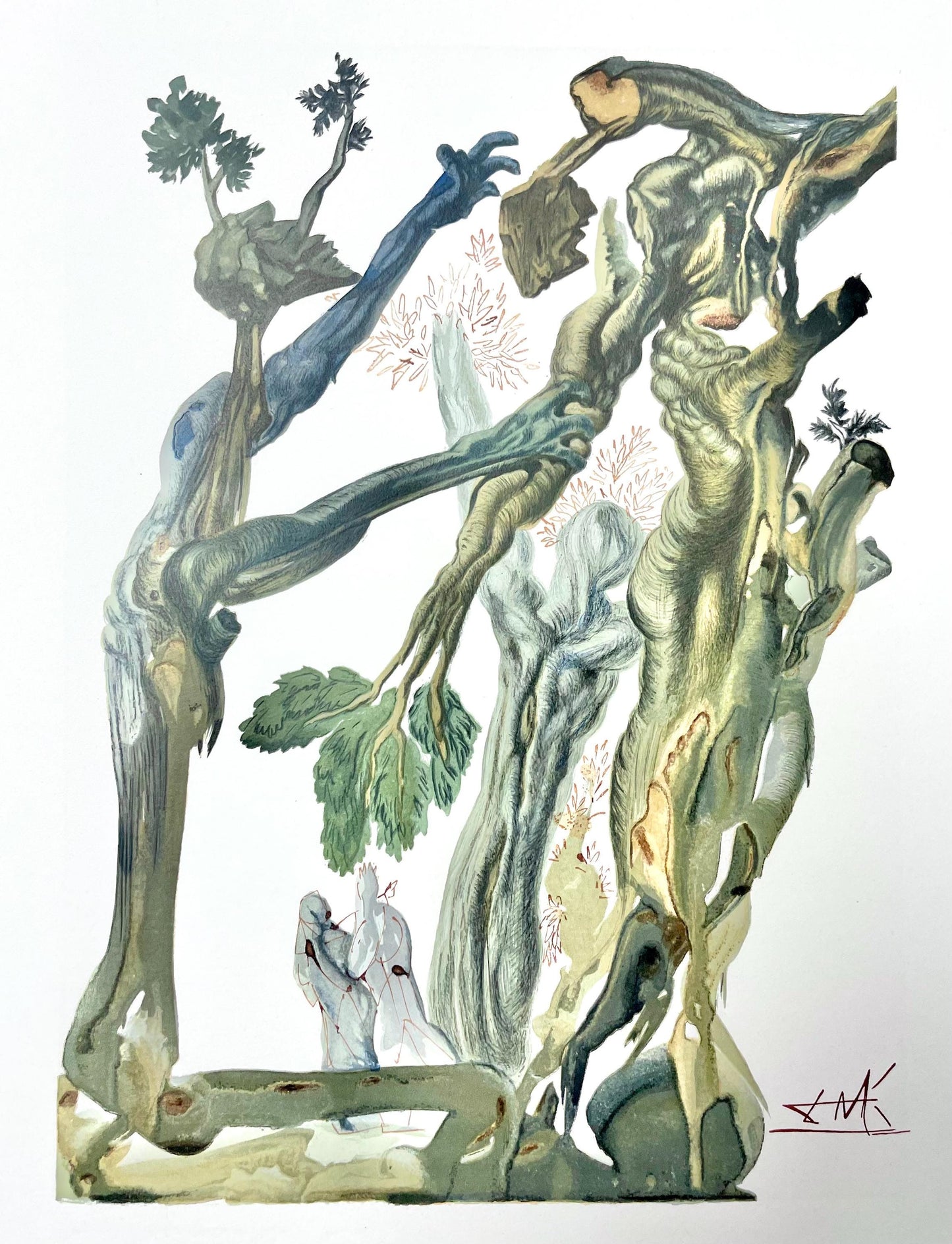 Salvador Dali, Hlle Xiii (Michler/Lpsinger 1039-1138; Field 189-200), Die Gttliche Komdie, Signed,