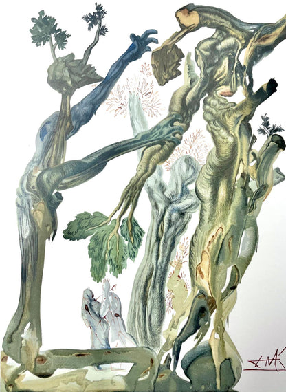 Salvador Dali, Hlle Xiii (Michler/Lpsinger 1039-1138; Field 189-200), Die Gttliche Komdie, Signed,