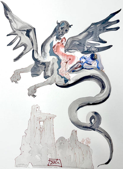 Salvador Dali, Hlle Xvii (Michler/Lpsinger 1039-1138; Field 189-200), Die Gttliche Komdie, Signed,