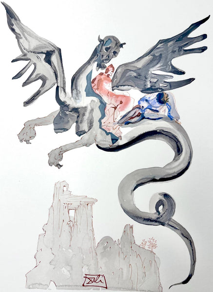 Salvador Dali, Hlle Xvii (Michler/Lpsinger 1039-1138; Field 189-200), Die Gttliche Komdie, Signed,