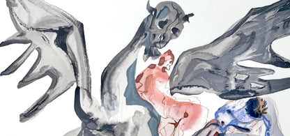 Salvador Dali, Hlle Xvii (Michler/Lpsinger 1039-1138; Field 189-200), Die Gttliche Komdie, Signed,