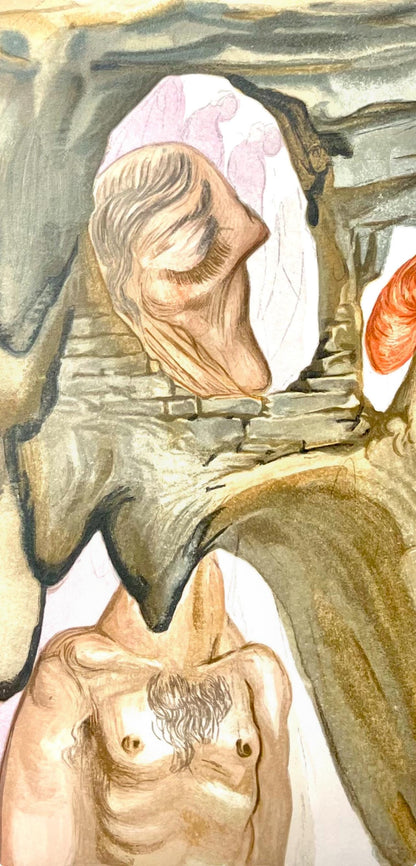 Salvador Dali, Hlle Xxii (Michler/Lpsinger 1039-1138; Field 189-200), Die Gttliche Komdie, Signed,