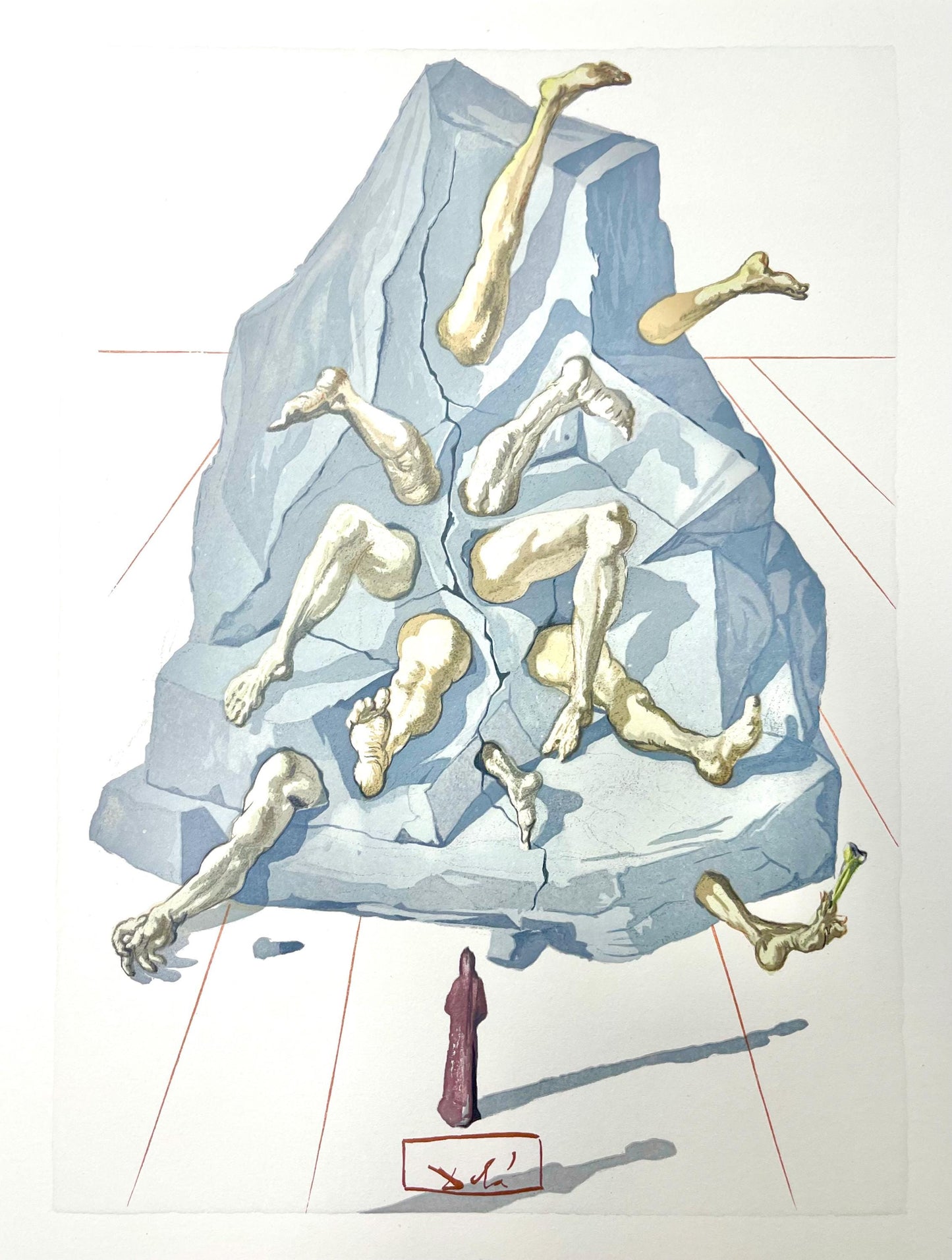 Salvador Dali, Hlle Xxvi (Michler/Lpsinger 1039-1138; Field 189-200), Die Gttliche Komdie, Signed,