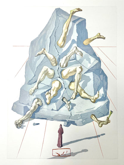 Salvador Dali, Hlle Xxvi (Michler/Lpsinger 1039-1138; Field 189-200), Die Gttliche Komdie, Signed,