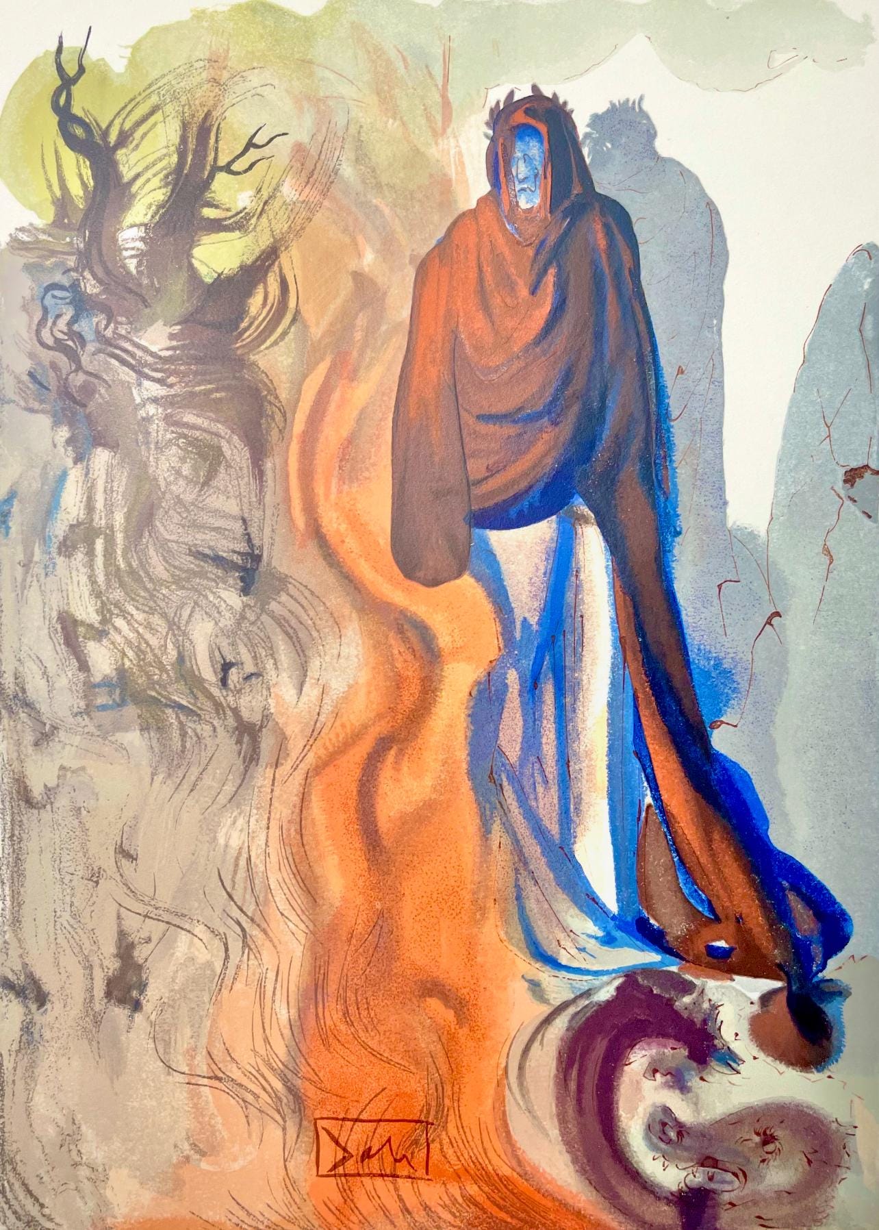 Salvador Dali, Hlle Xxxiv (Michler/Lpsinger 1039-1138; Field 189-200), Die Gttliche Komdie, Signed,