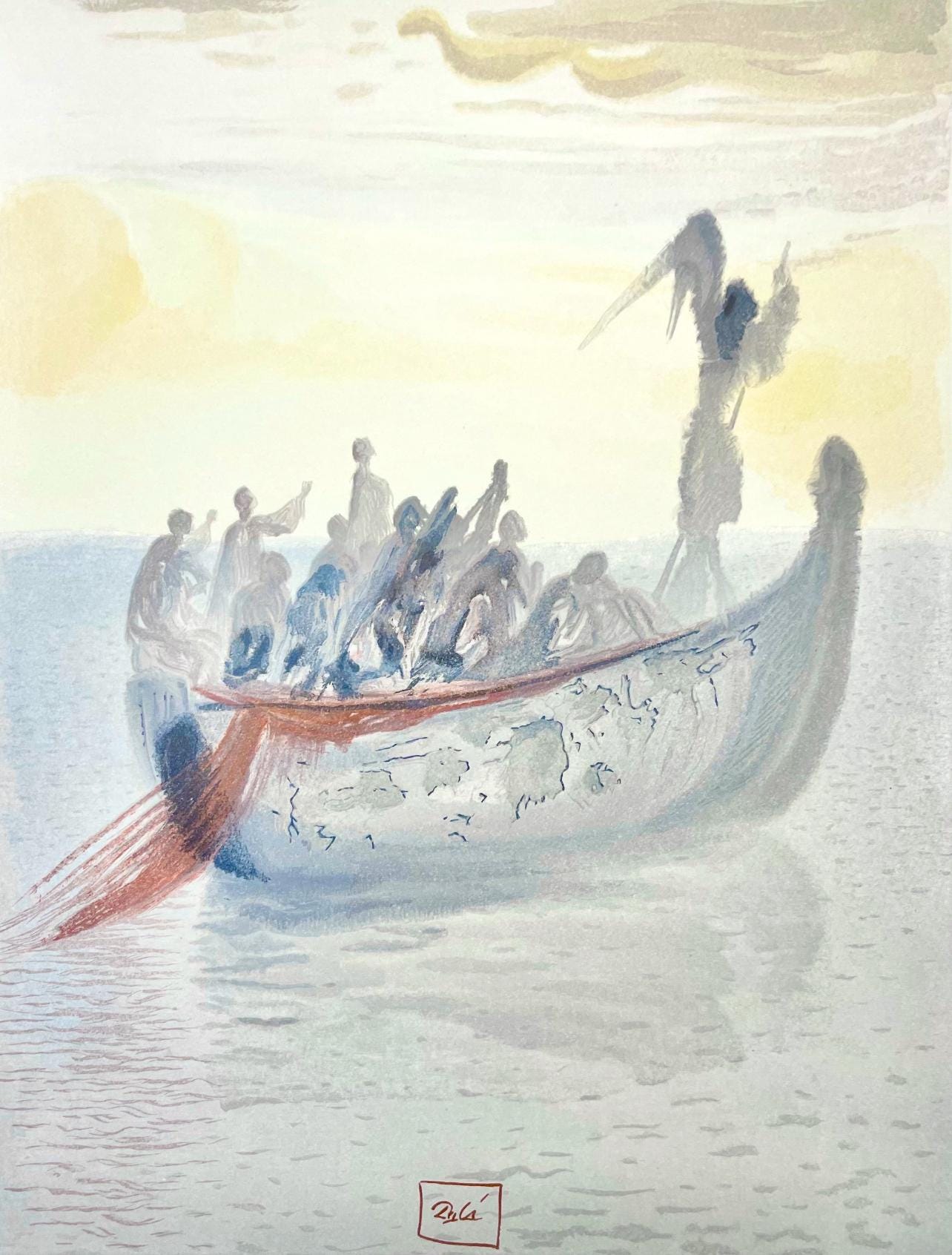 Salvador Dali, Fegefeuer Ii (Michler/Lpsinger 1039-1138; Field 189-200), Die Gttliche Komdie,