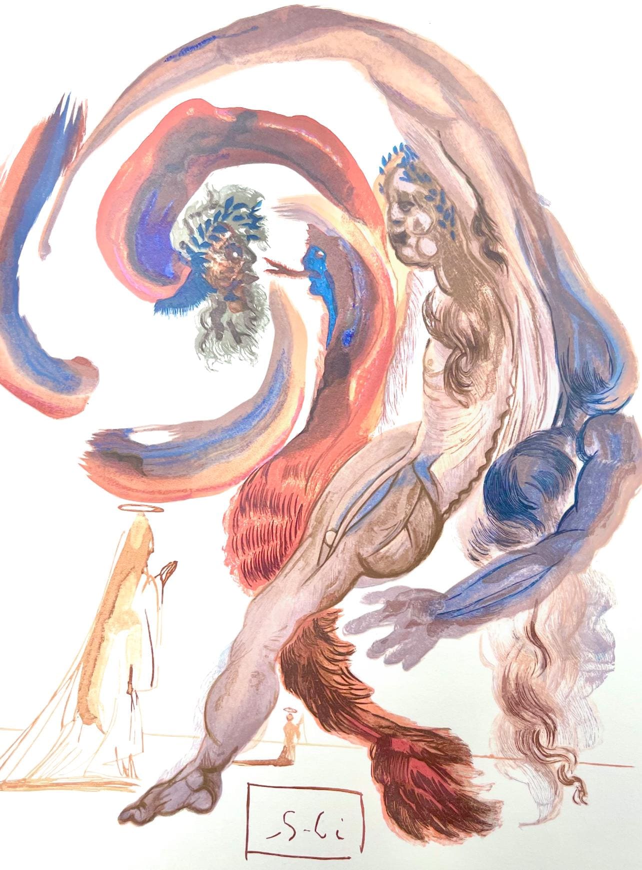 Salvador Dali, Fegefeuer Xviii (Michler/Lpsinger 1039-1138; Field 189-200), Die Gttliche Komdie,