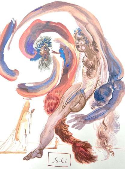 Salvador Dali, Fegefeuer Xviii (Michler/Lpsinger 1039-1138; Field 189-200), Die Gttliche Komdie,