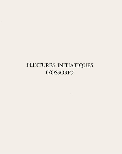 Alfonso Ossorio, Composition, Peintures Initiatiques D'Alfonso Ossorio, Collotype