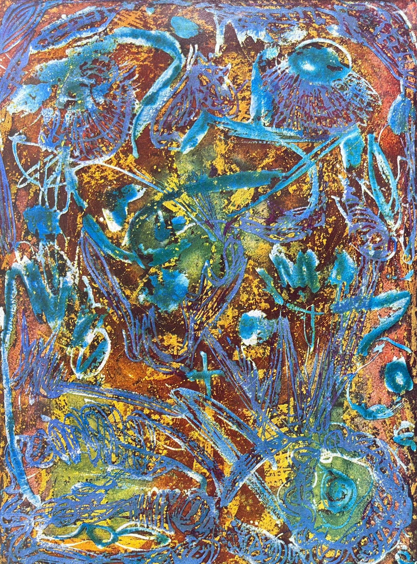Collotype - Alfonso Ossorio - Composition - Peintures initiatiques d'Alfonso Ossorio